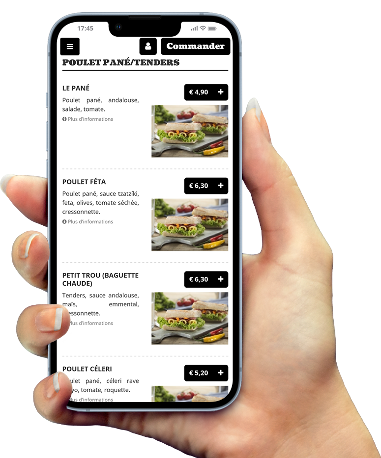 Exemple de notre application sur smartphone Exemple de notre application sur smartphone
